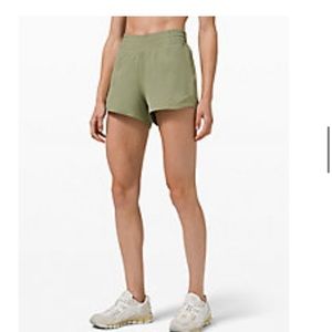 High Rise 4” Hotty Hot Shorts Rosemary Green